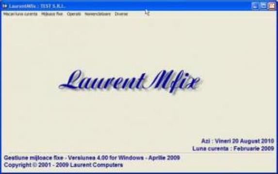 Program software mijloace fixe online LaurentMfix de la Laurent Computers Srl