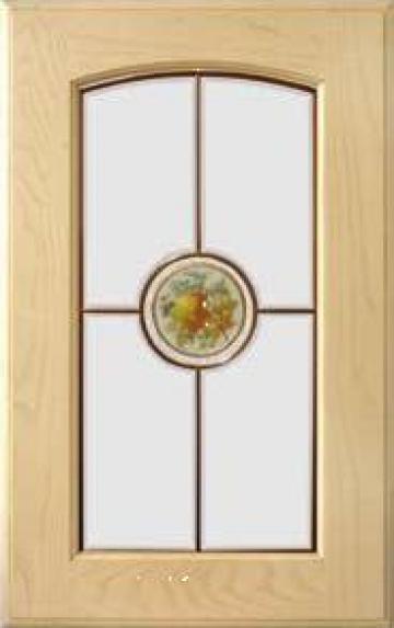 Front mobilier din lemn masiv Storica Beige - cu vitraliu de la Fabart Concept