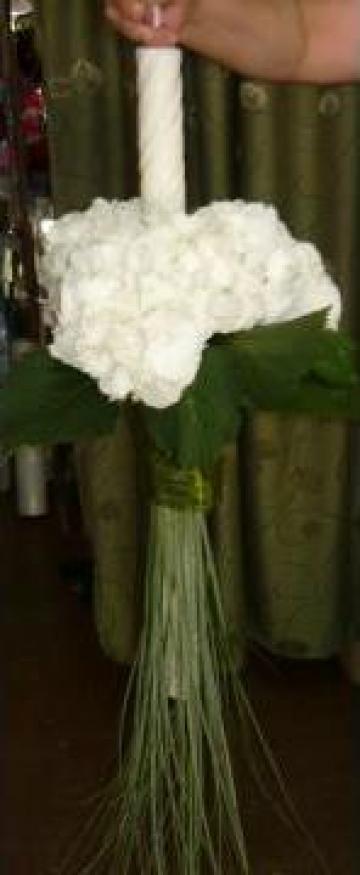 Lumanare de nunta hortensie de la Floraria Vitan Giurgiu