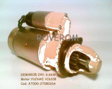 Demaror (24V; 6,6kW) motor Yuchai YC6108, ZL30G, ZL50G de la Roverom Srl