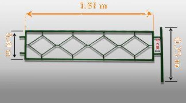 Gard metalic imprejmuire spatiu verde