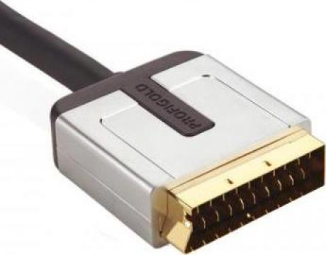 Cablu scart-scart, 21 pini, contacte aurite, profesional de la Prorom Computers