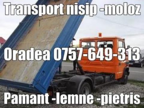 Transport nisip, pietris, moloz, pamant Oradea de la Emmacris Trade Srl.