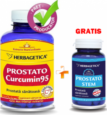 Supliment alimentar Prostato Curcumin 95 Herbagetica 120 cps
