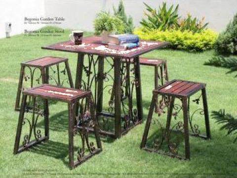Set masa si scaune din fier forjat pentru gradina LM 1 de la Stefiart Design Srl