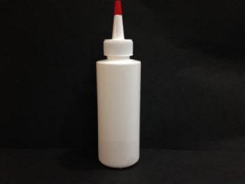 Flacon plastic alb 135 ml cu dop picurator de la Vanmar Impex Srl