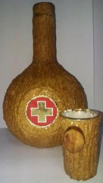 Sticla personalizata imbracata in imitatie de lemn de la 