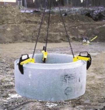 Set dispozitiv manipulare tuburi beton de la Kinetech Distribution Srl