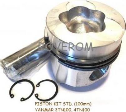 Piston kit STD Yanmar 3TN100, 4TN100 (100mm) de la Roverom Srl
