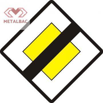Indicator reglementare - Sfarsitul drumului cu prioritate de la Metalbac International Srl