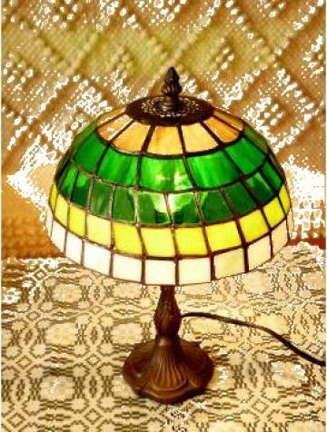 Lampa de masa verde Tiffany de la 