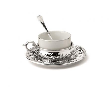 Set argintat pentru cappuccino - Made by Chinelli Italy de la Luxury Concepts Srl