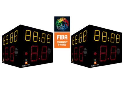 Ceasuri timp atac baschet cu 4 laturi Stramatel - FIBA 1