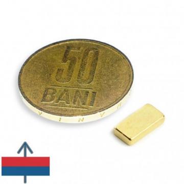Magnet neodim bloc 10 x 5 x 2 mm aurit de la Magneo Smart