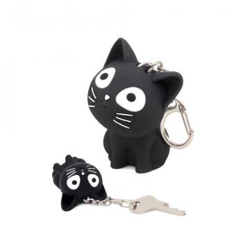 Breloc cu sunete pisicuta Katy-negru de la Plasma Trade Srl (happymax.ro)