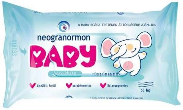 Servetele umede Neogranormon Baby Sensitive 55buc