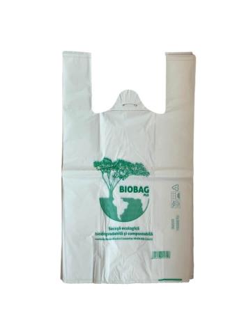 Pungi biodegradabile biobag 32 x 58 +2X9 cm, 22 de la Biolex Ambalaje Srl