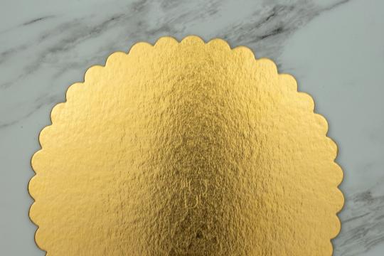 Disc tort gros ondulat auriu/argintiu - 20 cm/2 mm