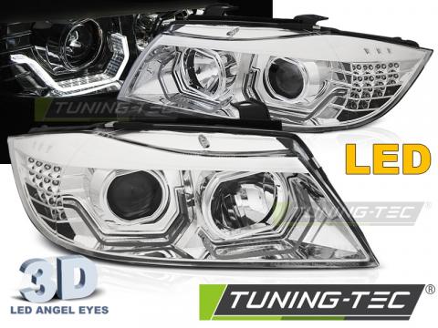 Faruri 3D LED compatibile cu BMW Seria 3 E90 05-08 crom de la Kit Xenon Tuning Srl