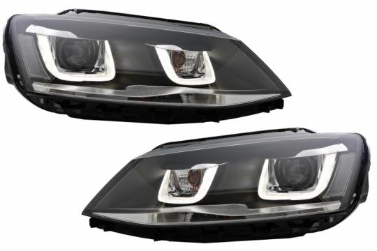 Faruri 3D LED compatibile cu VW Jetta Mk6 VI (2011-2017) GTI