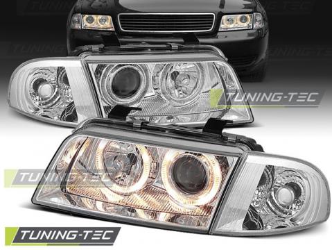 Faruri compatibile cu Audi A4 11.94-12.98 Angel Eyes crom de la Kit Xenon Tuning Srl
