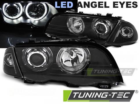 Faruri compatibile cu Bmw E46 05.98-08.01 S/T Angel Eyes LED