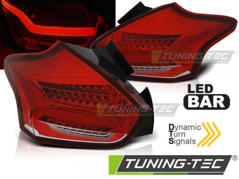 Stopuri LED compatibile cu Ford Focus 3 15-18 Hatchback rosu de la Kit Xenon Tuning Srl
