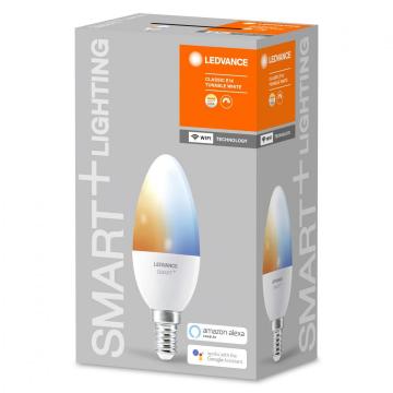 Bec Led Ledvance Smart+ WiFi Candle Tunable White, E14, B40 de la Etoc Online