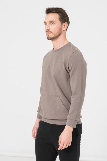 Bluza Coton casual barbati Taupe-XL de la Etoc Online