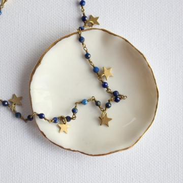 Colier din alama cu lapis lazuli de la Raw Jewellery Srl