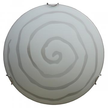 Plafoniera rotunda sticla 1xE27 disp alb mat cu spirala de la Spot Vision Electric & Lighting Srl