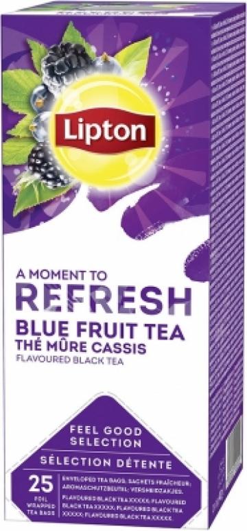 Ceai negru Lipton Refresh Blue Fruit 25x1.6g de la KraftAdvertising Srl