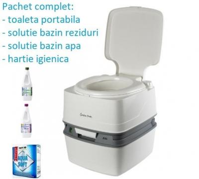 Set toaleta ecologica portabila + solutie bazin de la Intellisense Srl