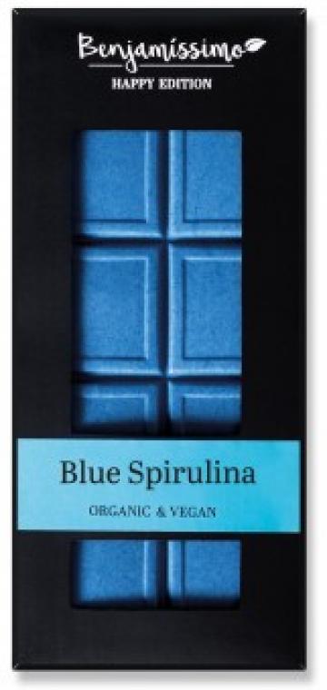 Ciocolata cu spirulina albastra bio, 60g, Benjamissimo de la Supermarket Pentru Tine Srl