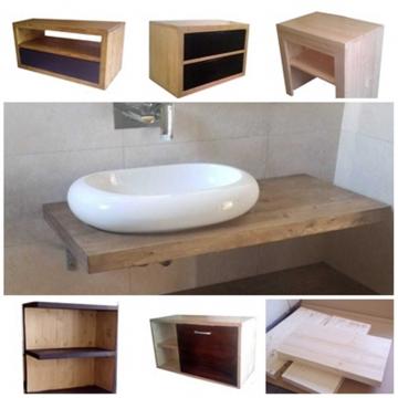 Console pentru baie din lemn