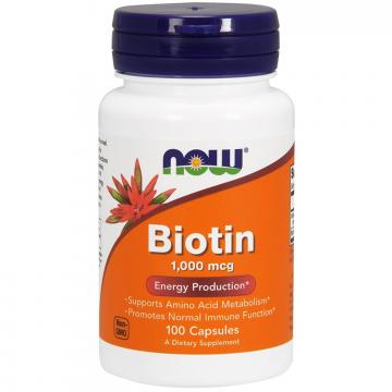 Supliment alimentar Now Foods Biotin, 1000mcg