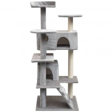 Ansamblu pentru pisici cu funie de sisal, 125 cm, gri de la VidaXL