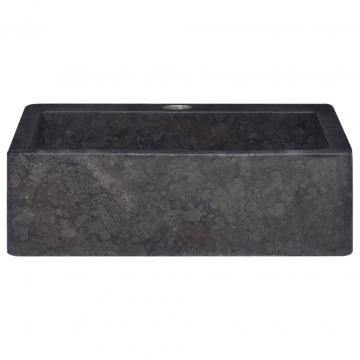 Chiuveta, negru, 40x40x12 cm, marmura de la VidaXL