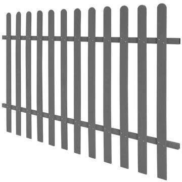 Gard din sipci WPC, 200 x 120 cm, gri de la VidaXL
