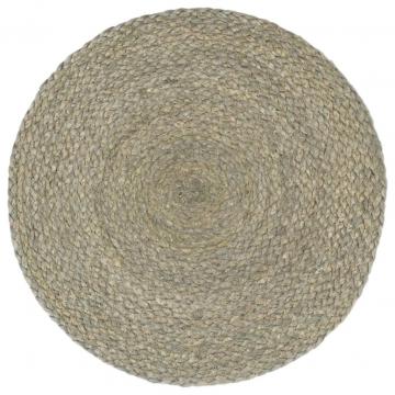 Naproane, 4 buc., gri, 38 cm, iuta, simplu, rotund de la VidaXL