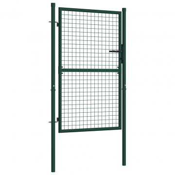 Poarta de gard, verde, 100 x 125 cm, otel