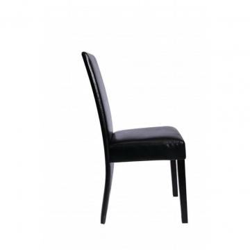 Set 2 scaune bucatarie piele artificiala, negru
