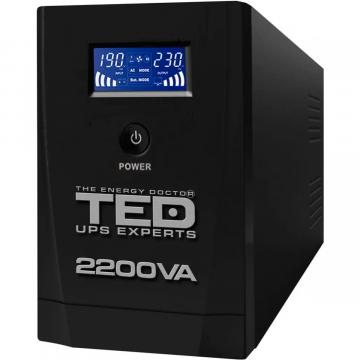 UPS 2200VA/1200W-stabilizator 3 iesiri Schuko TED001610
