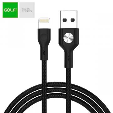 Cablu USB iPhone Lightning CD Leather Golf GC-60i negru de la Sirius Distribution Srl