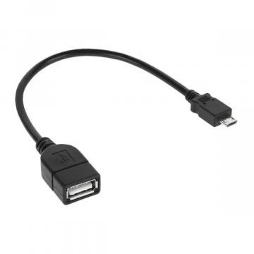 Cablu USB mama la micro USB tata OTG 0,1 metri de la Sirius Distribution Srl