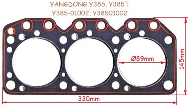 Garnitura chiuloasa Yangdong Y385, Y385T, Jinma 250, 254