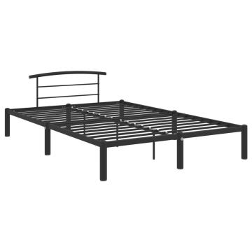 Cadru de pat, negru, 140 x 200 cm, metal de la VidaXL