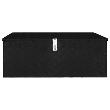 Cutie de depozitare, negru, 100x55x37 cm, aluminiu de la VidaXL