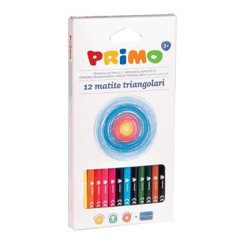Creioane colorate Morocolor Primo Tris, 12 culori/cutie de la Sanito Distribution Srl
