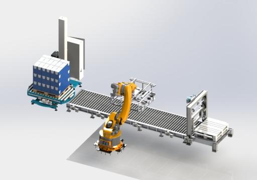 Celula robotizata paletizare pavaj / boltari de la Robotsistem Srl